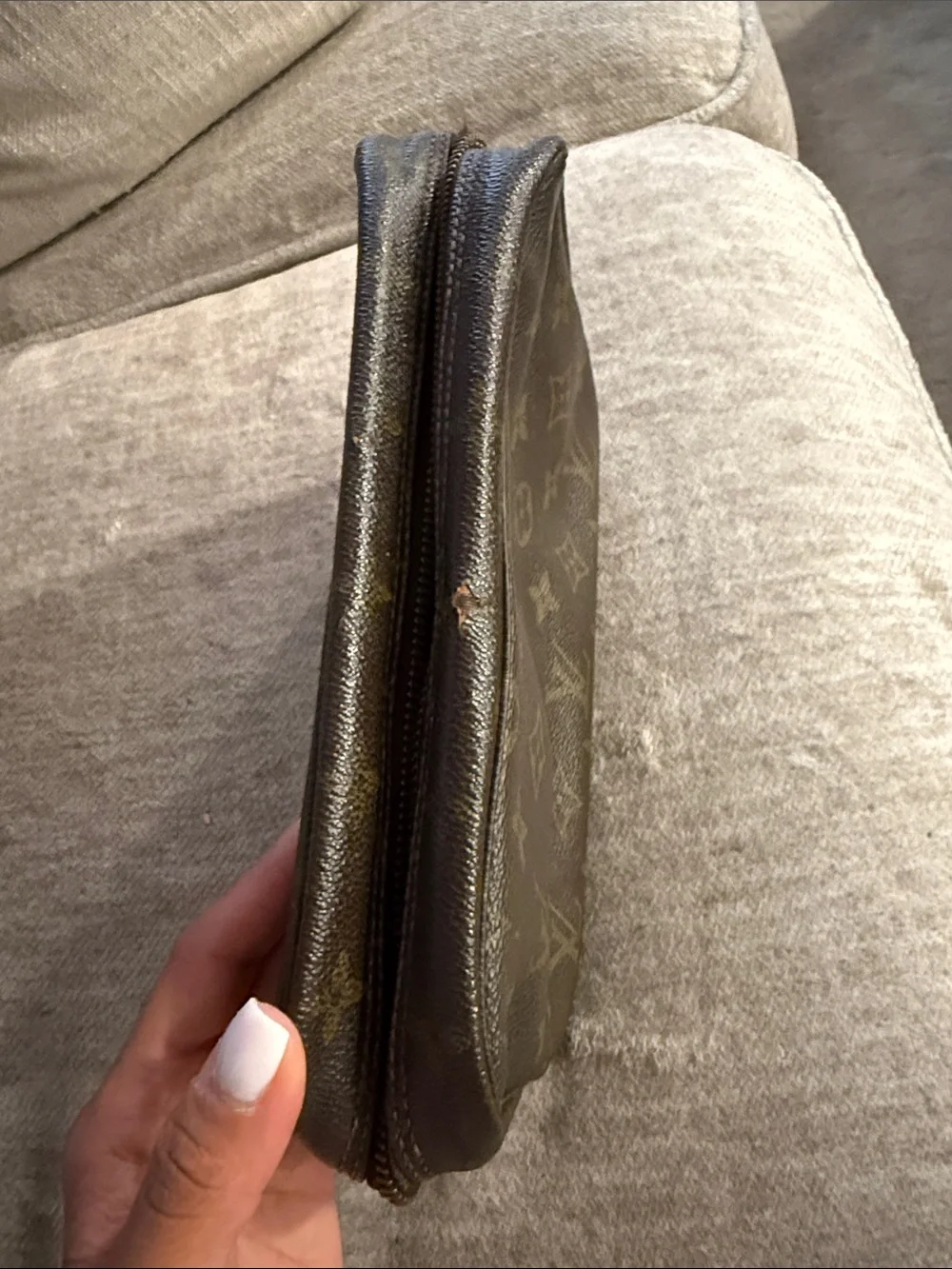 Louis Vuitton Monogram Canvas Toiletry Bag in Brown and Gold